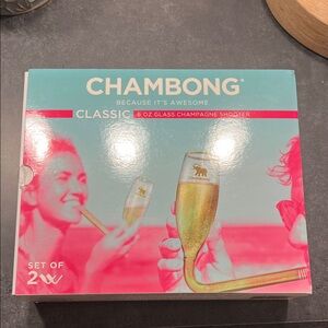 Classic Glass Champagne Shooter Set - Pink and Gold
